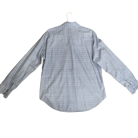 Robert Graham Amberley Geometric Button Up Navy Blue Long Sleeve Cotton XL - Picture 2 of 6